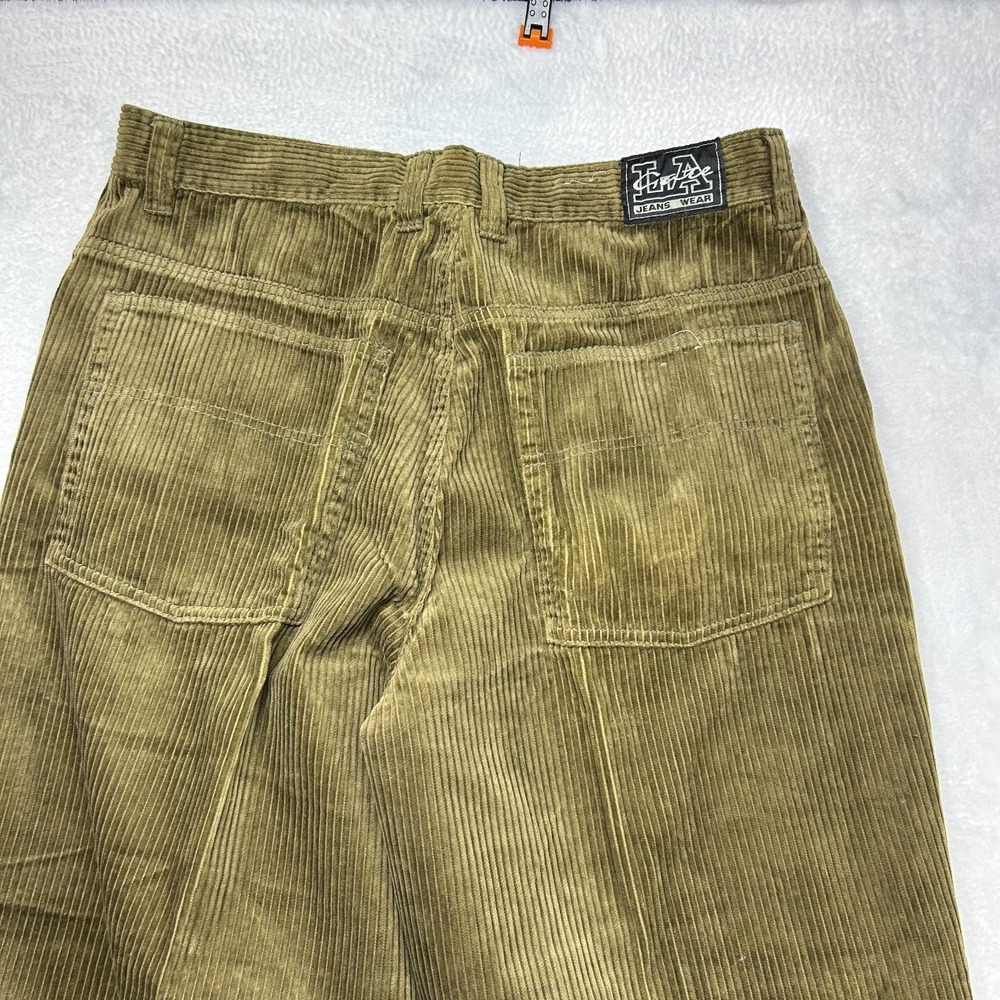 Vintage LA Gate Corduroy Pants Men's Olive Green Relaxed Fit Skater Y2K - 37X30 - Picture 10 of 11